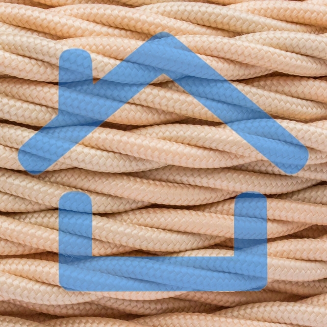 Провод ретро Bironi B1-435-719-50 3х2.5 матовый песочное золото (уп. 50 м)