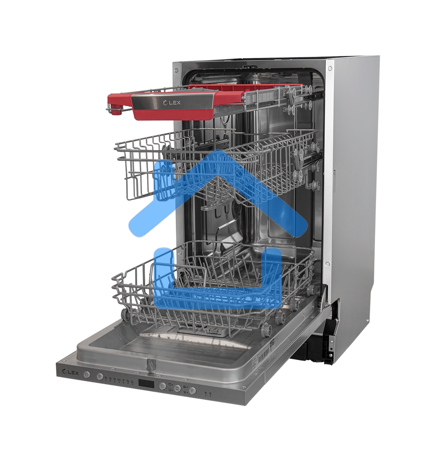 Встраиваемая посудомоечная машина LEX PM 4573 B, нержавеющая сталь, 44.8 см, 11 компл., 44 дБ, класс A+++
