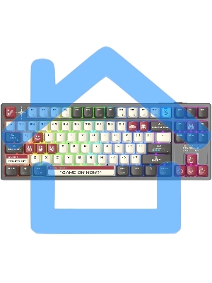 Клавиатура беспроводная A4Tech Bloody WS87 USB, Bluetooth/Радиоканал серый/красный