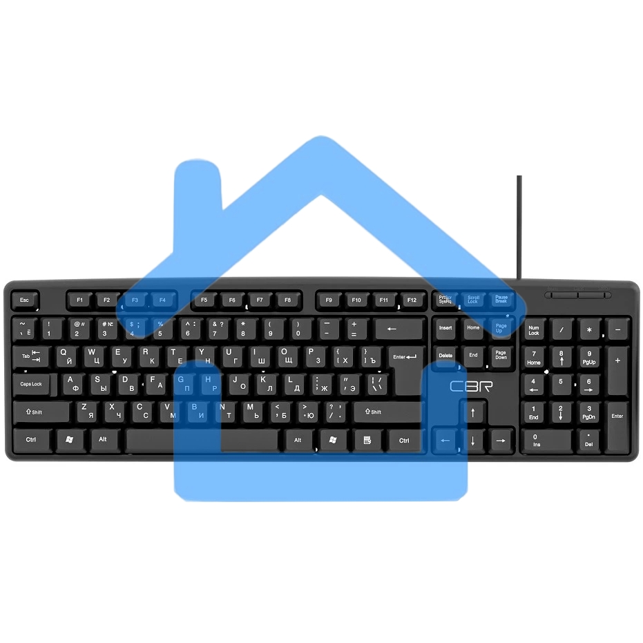 Клавиатура CBR KB 100 проводная, USB, черный