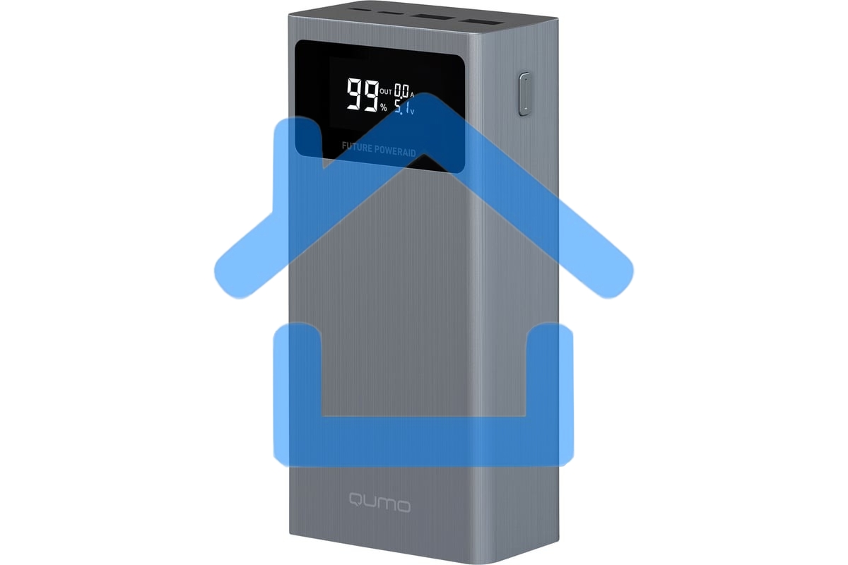 Портативное зарядное устройство QUMO Future PowerAid 30000mAh темно-серый FPA-30C-S1