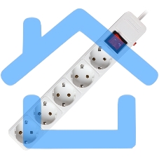 Сетевой фильтр Smartbuy (SBSP-5-50-W) 5 гн х 5,0 м белый