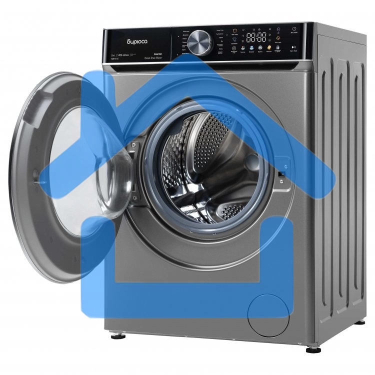 Стиральная машина Бирюса WM-SC914/15 S хромированный металлик, загрузка фронтальная 9 кг, 1400 об/мин, класс А+++