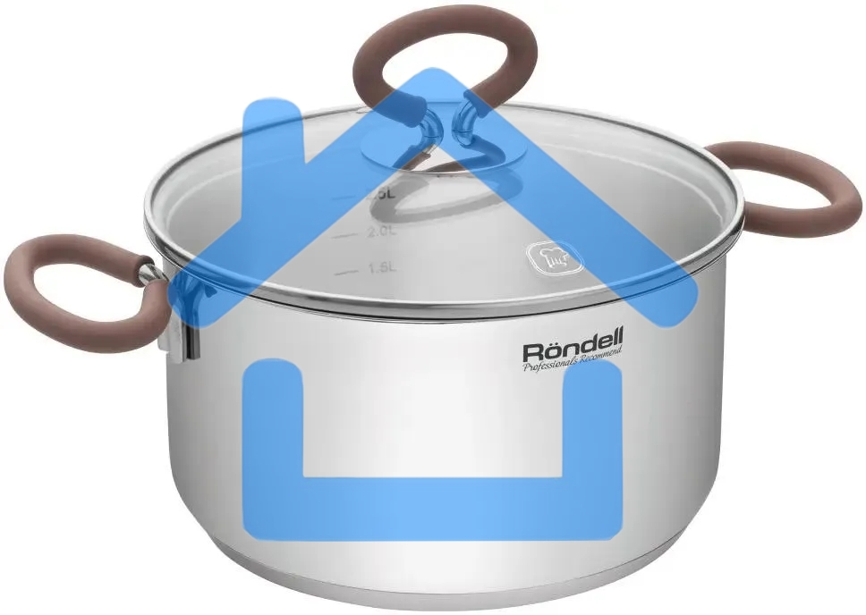 Кастрюля Rondell Etery RDS-1600 5.1л. d=24см (с крышкой) сталь