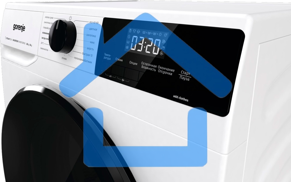 Стирально-сушильная машина Gorenje W1D2A164ADS (20010443) белый загр. фронтальная макс.: 10 кг 1400об/мин класс: А