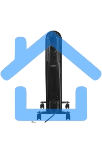 Обогреватель масляный Ресанта ОМПТ-12НЧ (11 секций) черный, 2500 Вт, 30 м2, термостат 67/3/15