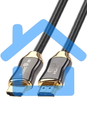 Кабель HDMI 19M/M,ver. 2.1, 8K@60 Hz 2m метал разъемы, нейлоновая оплетка Telecom <TCG300-2M>