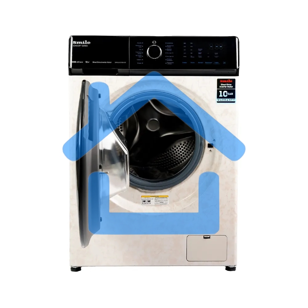 Стиральная машина Smile SWMSW12MB1400 Бежевый-черный, загрузка фронтальная 12 кг, 1400 об/мин, класс: А+