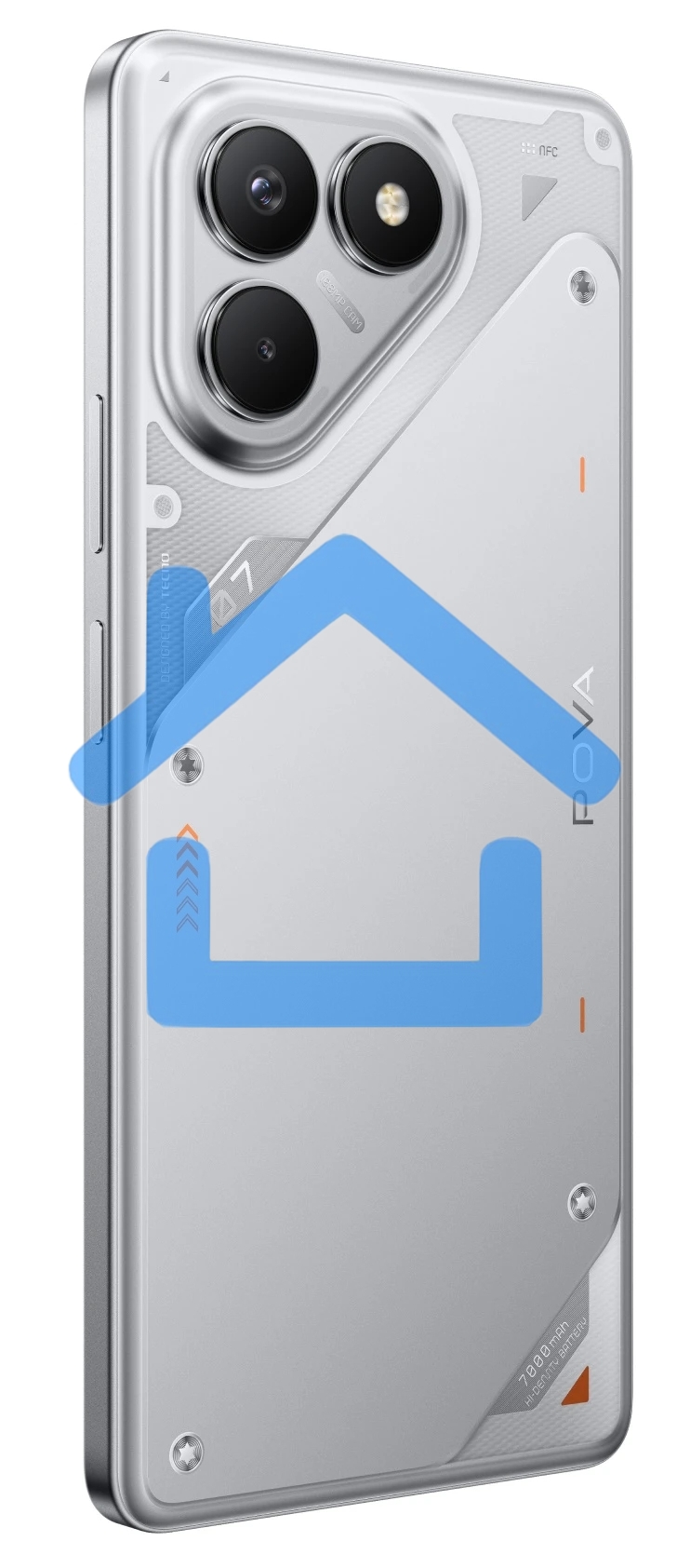 Смартфон Tecno POVA 7 Neo 8/256Gb, серебристый