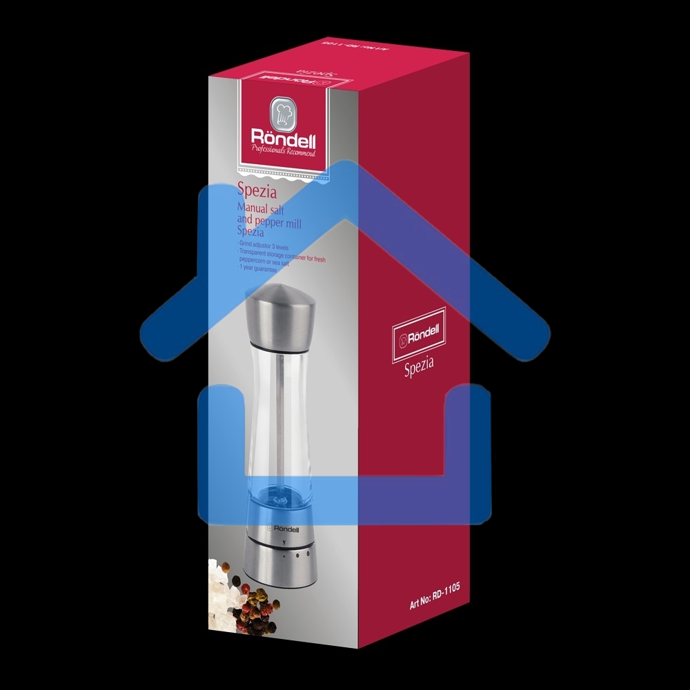 Мельница для соли и перца Rondell RD-1105, стальной