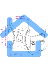 Кронштейн Kromax OPTIMA-203 черный, 15