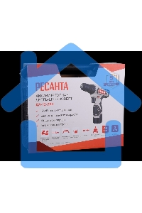 Дрель-шуруповерт Ресанта ДА-12-2ЛК 75/14/2, Аккумуляторная, 12В, 2 АКБ, Кейс