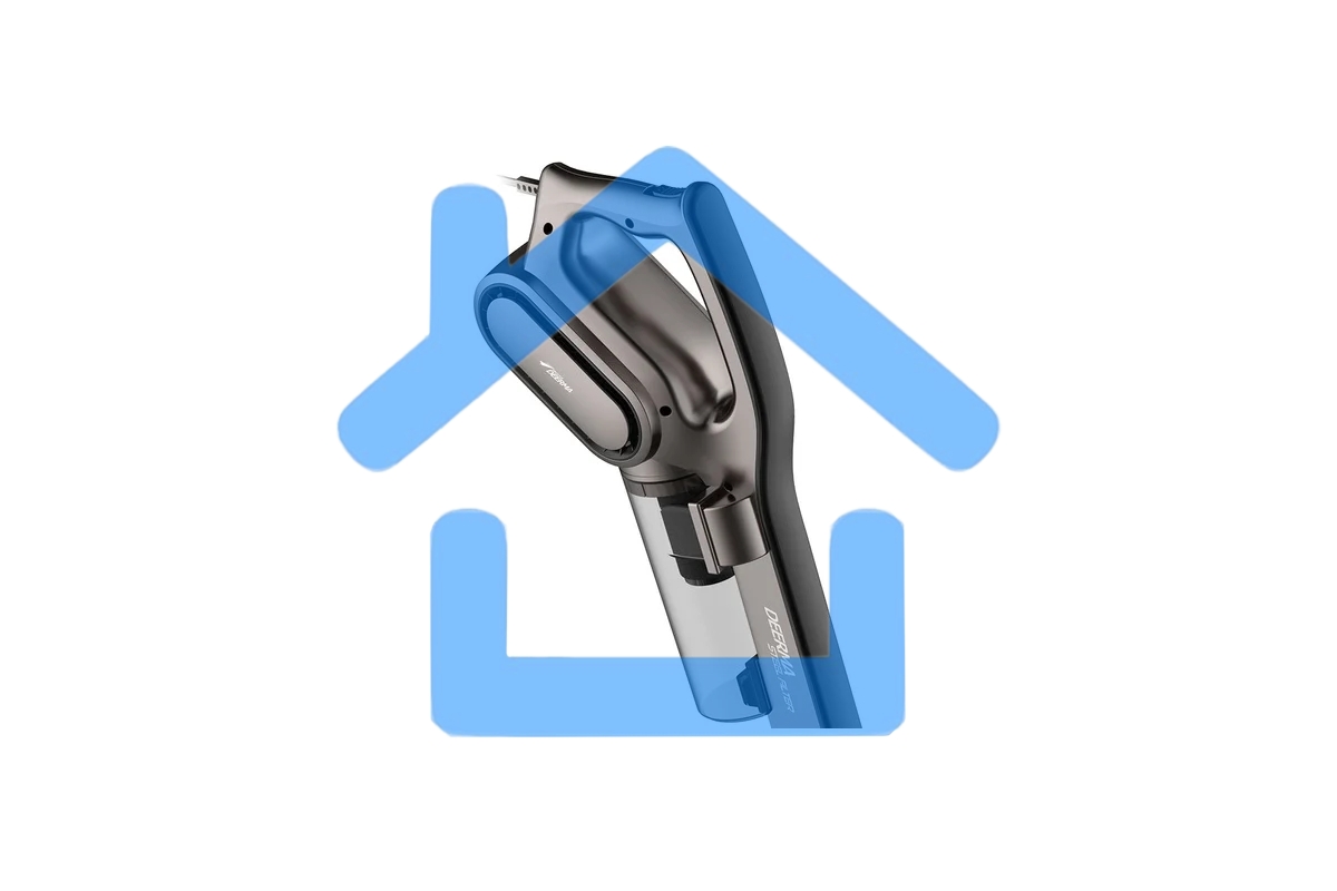 Пылесос вертикальный Deerma DX700S черный, питание от сети, 600 Вт, уборка сухая, пылесборник 0.8 л