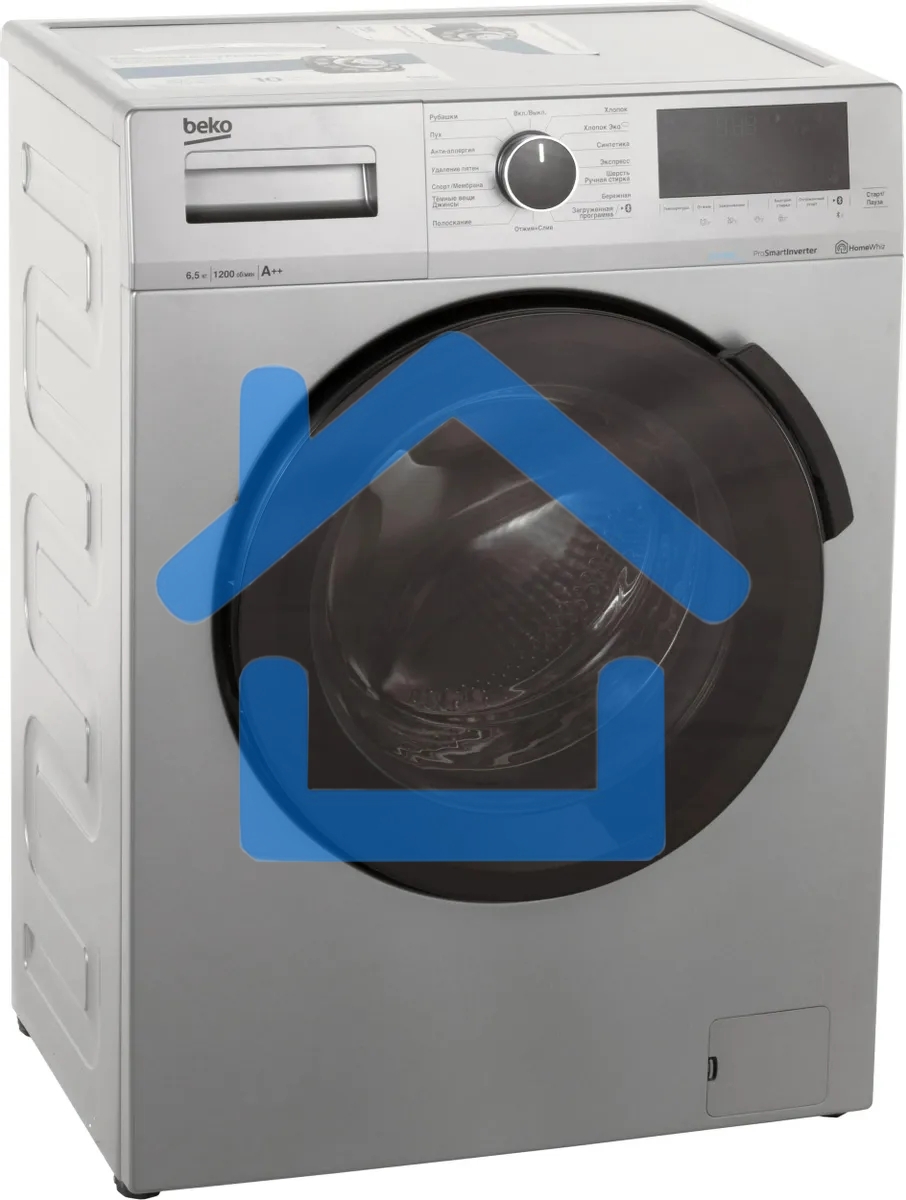 Стиральная машина Beko WSPE6H616S (7322610002) серебристый, загрузка фронтальная 6,5 кг, 1200 об/мин., класс: А++