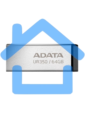 Флешка USB ADATA UR350 (UR350-128G-RSR/BK), 128 Gb, USB 3.2, R/W 100/15, серебристый /черный