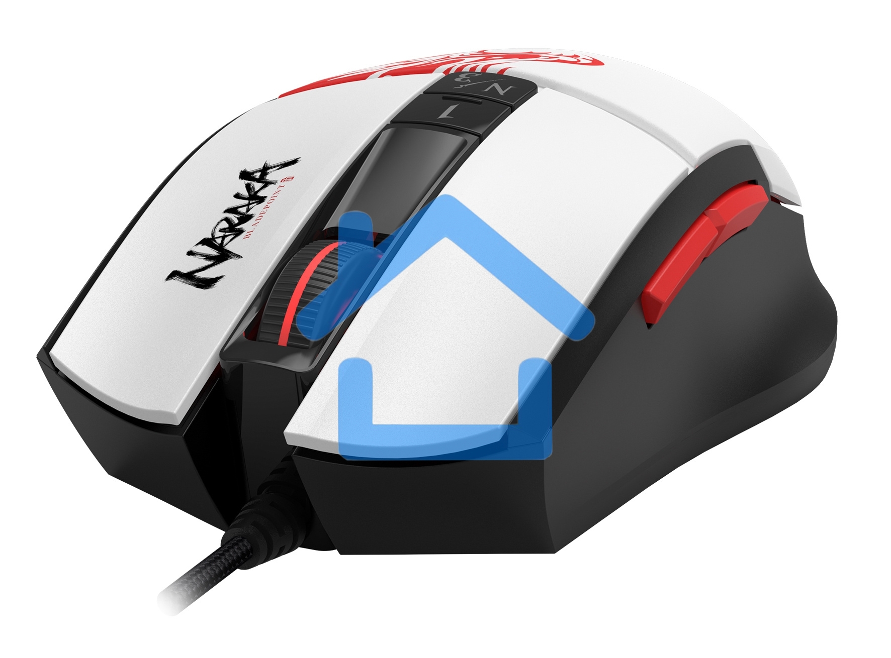 Мышь проводная A4Tech Bloody L65 Max белый, 12000 dpi, USB, кнопки - 7