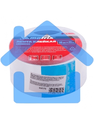 Лента клейкая Matrix алюминиевая, 50 мм х 25 м