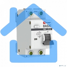 Выключатель автоматический дифференциального тока EKF DA12-16-30-bas 1P+N 16А 30мА тип АС х-ка C эл. 4,5кА АД-12 EKF Basic