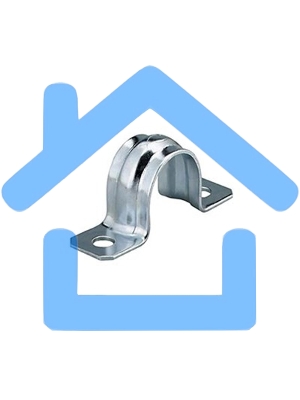 Скоба СМД 19-20 Rexant, двухлапковая для металлорукава, ø15 мм, 100 шт./уп.