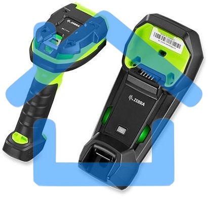 Сканер штрих-кода ручной Zebra DS3608 (DS3608-SR3U4600VZW) 2D имидж, проводной, USB, зеленый/черный