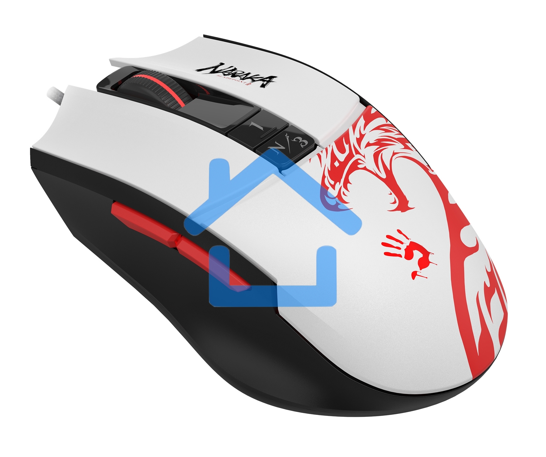 Мышь проводная A4Tech Bloody L65 Max белый, 12000 dpi, USB, кнопки - 7