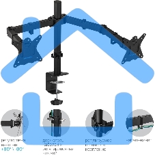 Кронштейн для монитора Kromax CASPER-508 черный 4 шт/уп. 10