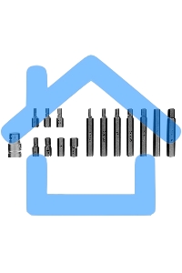 Набор бит STELS 11313hex хвостовик-шестигранник 1/2'' crv 10мм 15предм.