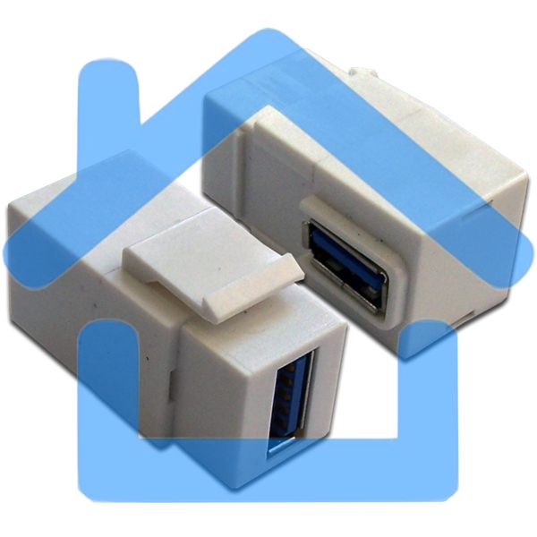 Модуль Keystone, USB 3.0, тип A, мама-мама, 90 градусов, белый