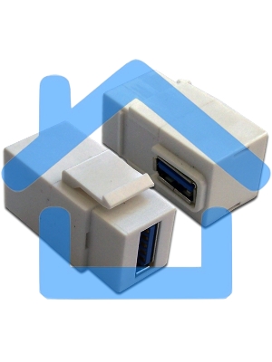 Модуль Keystone, USB 3.0, тип A, мама-мама, 90 градусов, белый