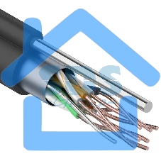 Кабель витая пара PROconnect FTP 4PR 24AWG, CAT5e, наружный (OUTDOOR) + ТРОС*1 (бухта 305 м)