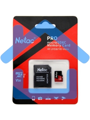 Флеш карта MicroSD card Netac P500 Extreme Pro 128Gb, retail version w/SD adapter