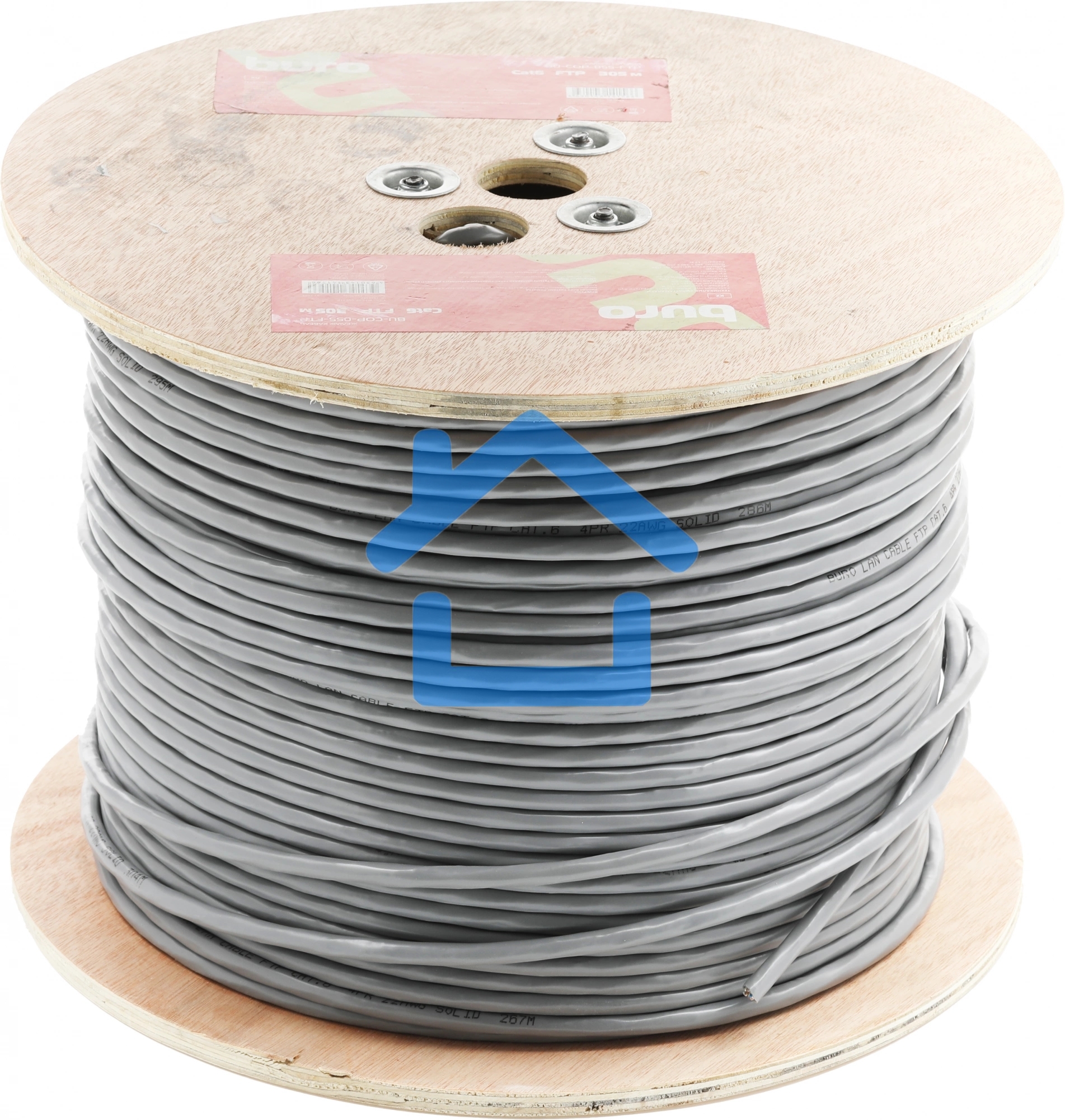 Кабель сетевой Buro BU-COP-055-FTP FTP 4 пары cat6 solid 0.55мм Cu 305м серый