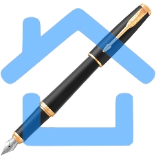 Ручка перьевая Parker Urban Core F309 (CW1931593) Muted Black GT F сталь нержавеющая, подарочная коробка