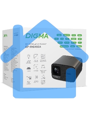 Проектор Digma DP-FHD450A LCD 8000Lm LS 600Lm ANSI (1920x1080) 3000:1 ресурс лампы:50000часов 2xUSB typeA 2xHDMI 3.2кг