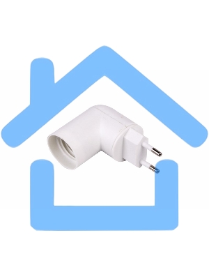 Переходник цокольный 250 В~E14 с выключателем Rexant