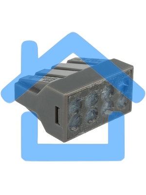 Экспресс-клемма с пастой, 8-проводная до 2,5 мм², серая (50 шт./уп.) (773-308) Rexant