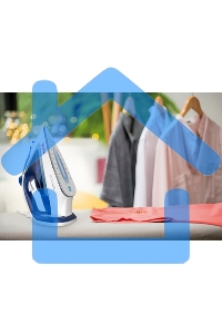 Утюг Tefal FV5715E0, 2200Вт, голубой/белый