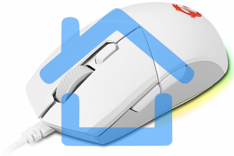 Мышь проводная MSI Clutch GM11 белый оптическая (5000dpi) USB (5but)