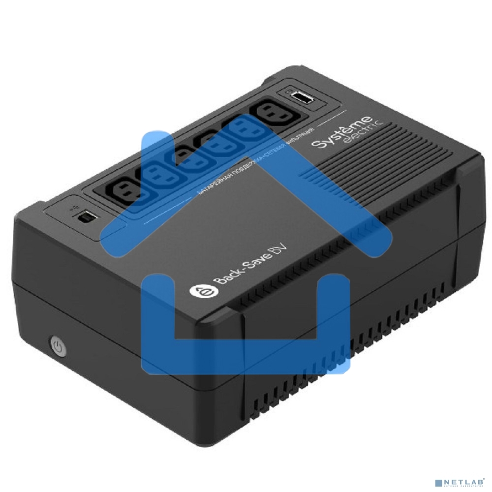 Источник бесперебойного питания Systeme Electriс Back-Save, 600VA/360W, 230V, Line-Interactive, AVR, 6xC13 Outlets, USB charge(type A), USB