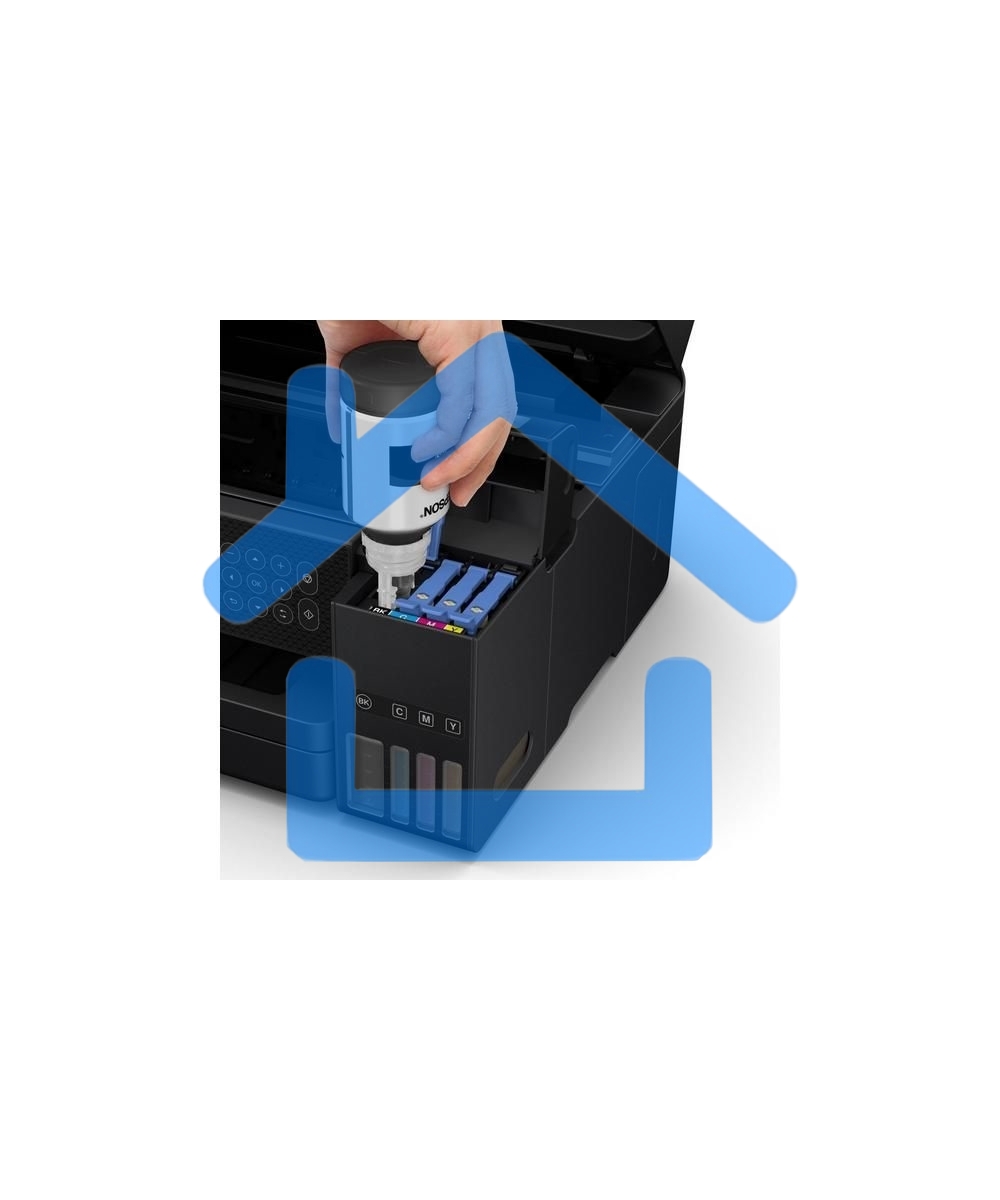 МФУ струйное Epson EcoTank L6270, A4, цветной, печ. до 33/15.5 стр/мин. (ч/б/цв.), 1200 x 4800 dpi (печ.), 1200x2400dpi (скан.), USB, RJ-45, Wi-Fi