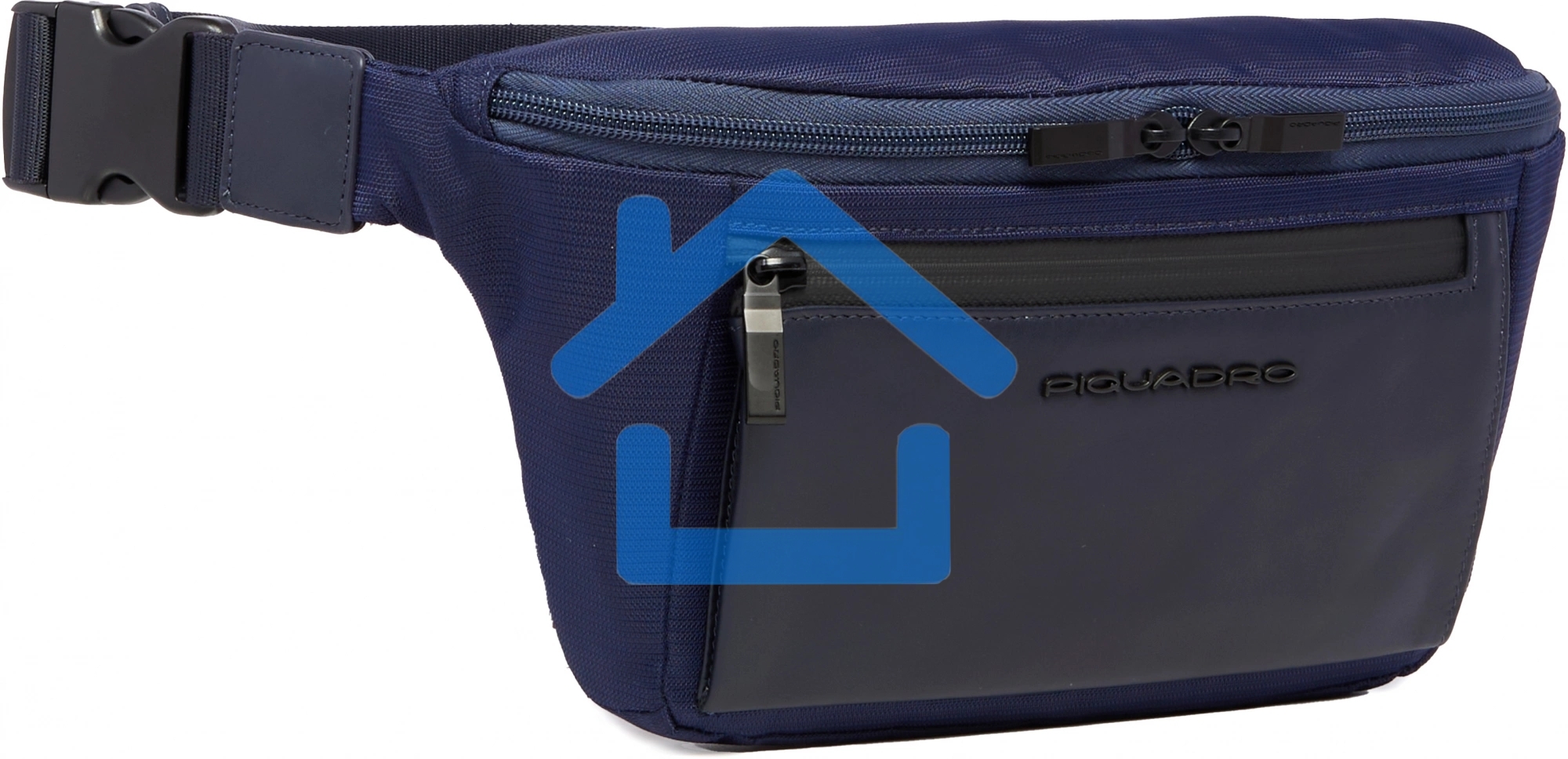 Сумка на пояс Piquadro Orion CA2174S136/BLU синий ткань/натур.кожа