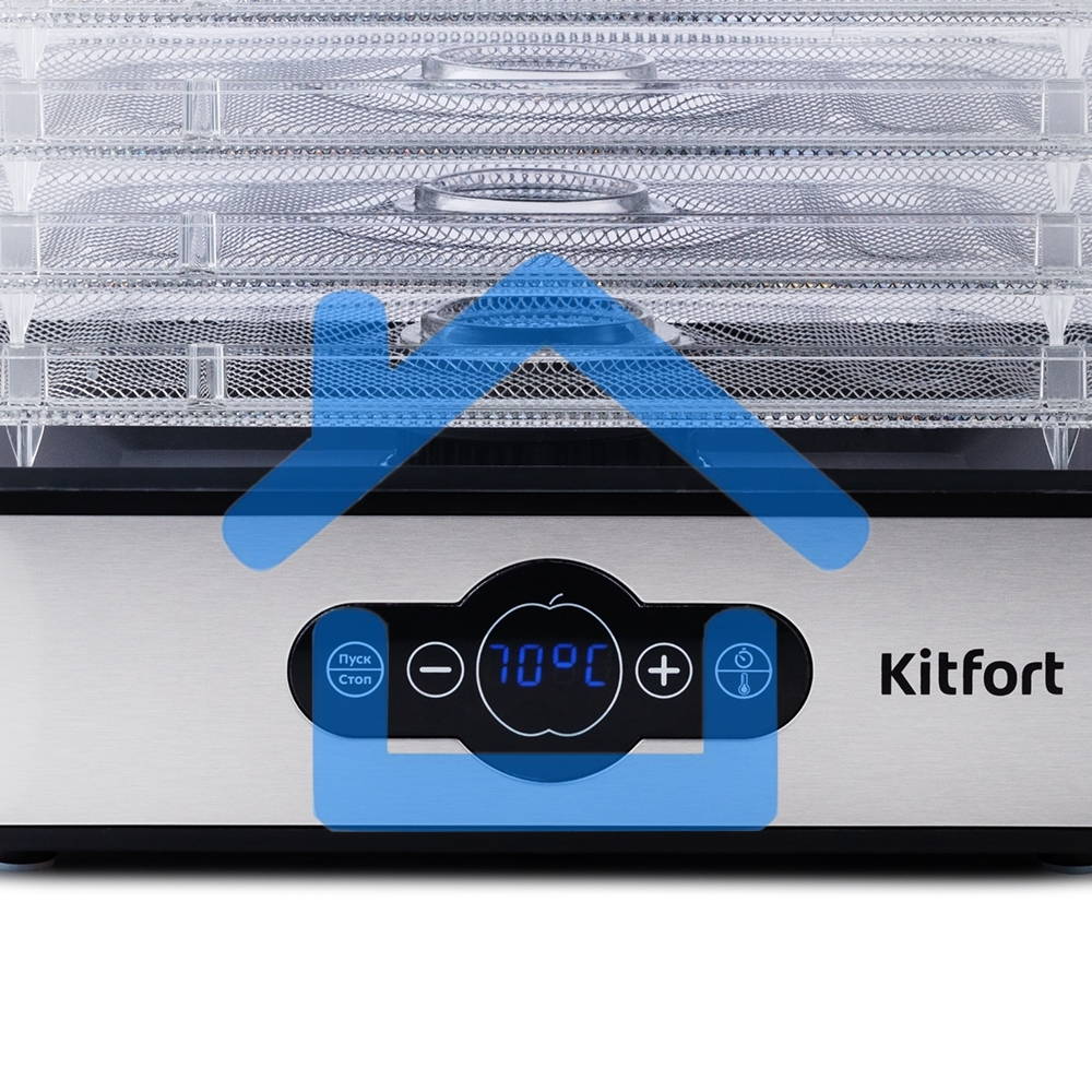 Сушилка для овощей и фруктов Kitfort KT-1914 5под. 240Вт черный