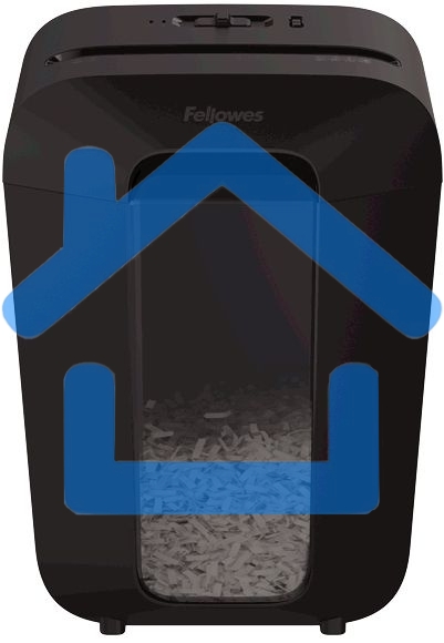 Шредер Fellowes PowerShred LX70 черный (секр.P-4)/перекрестный/11лист./18лтр./скрепки/скобы/пл.карты