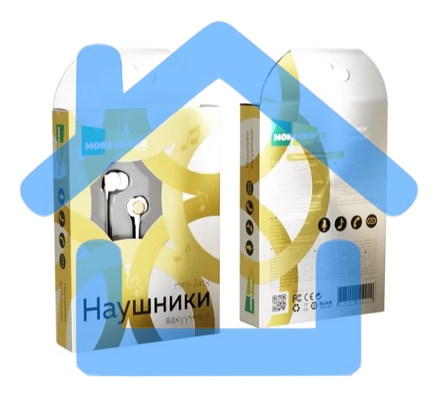 Наушники вакуумные AUX разъём с МК без рег.громкости длина 1.2м More choice P42 (White Gold)