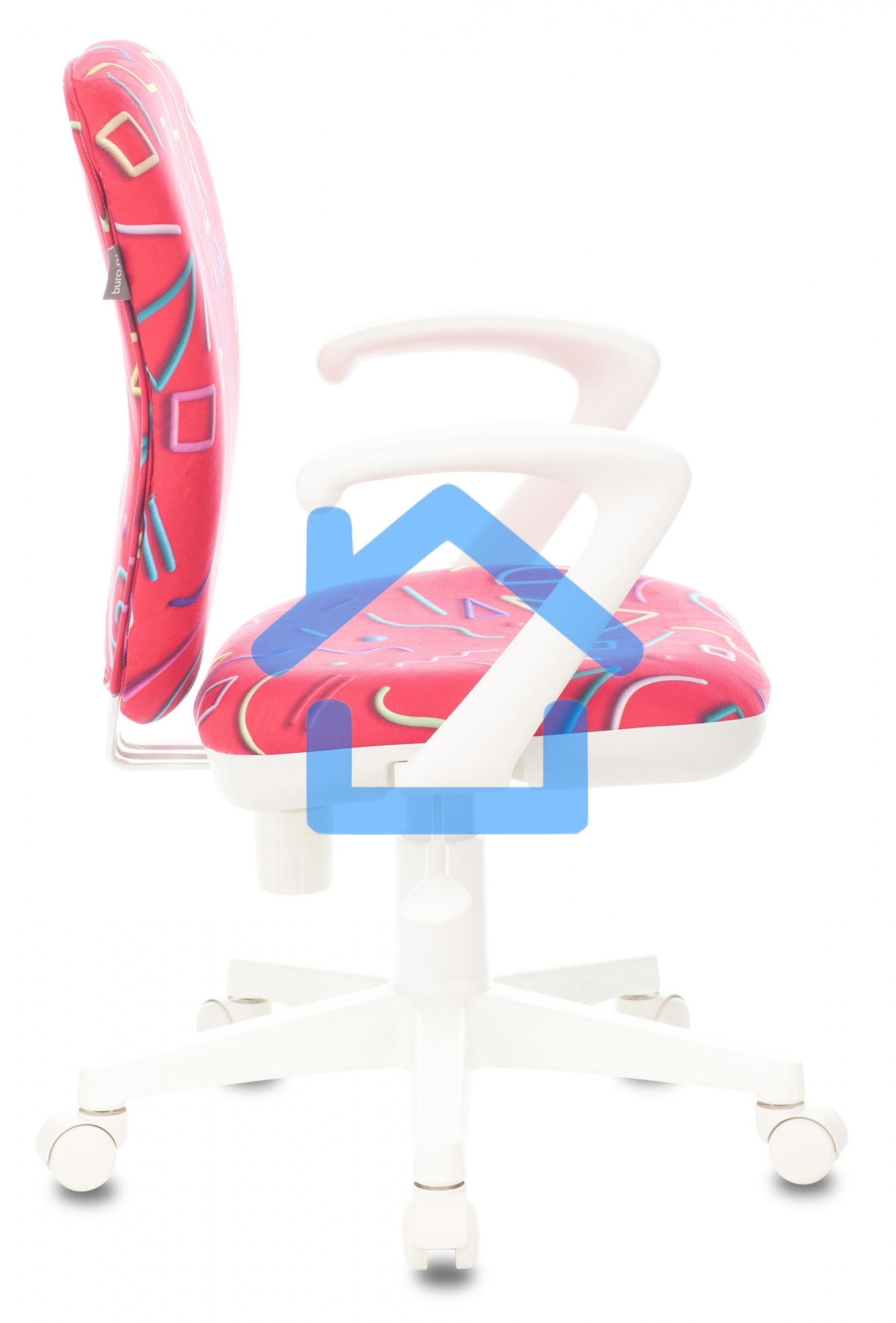 Кресло детское Бюрократ KD-W10AXSN малиновый Sticks 05 крестовина пластик пластик белый