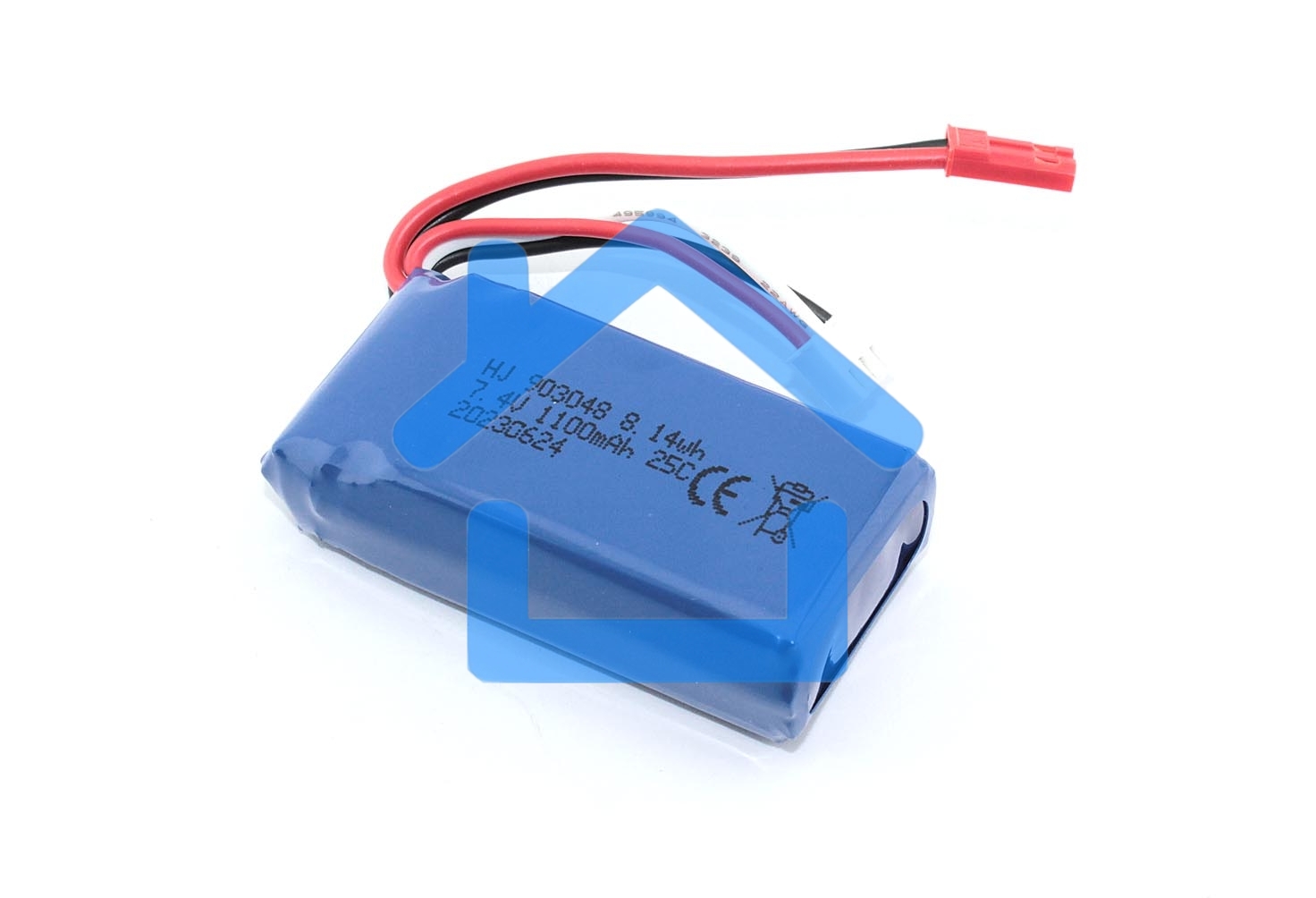 Аккумулятор Li-Pol 7.4v 903048 1100mah разъем JST