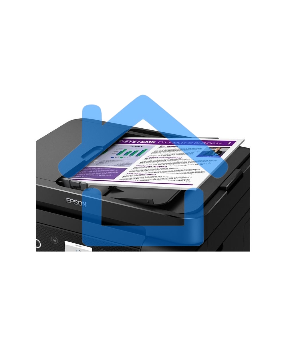 МФУ струйное Epson EcoTank L6270, A4, цветной, печ. до 33/15.5 стр/мин. (ч/б/цв.), 1200 x 4800 dpi (печ.), 1200x2400dpi (скан.), USB, RJ-45, Wi-Fi