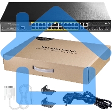 Коммутатор Cudy GS2028PS4-400W 24-Port Layer 2 Managed Gigabit PoE+ Switch with 4 Gigabit Combo Ports, 400W
