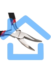 Тонкогубцы изогнутые Rexant Мини 120 мм никелированные, авторазжим, обливные рукоятки