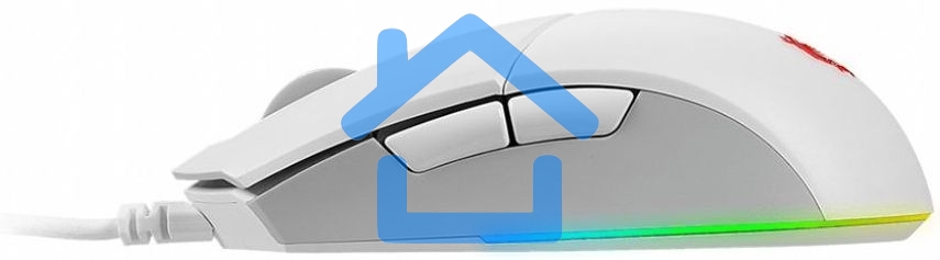 Мышь проводная MSI Clutch GM11 белый оптическая (5000dpi) USB (5but)